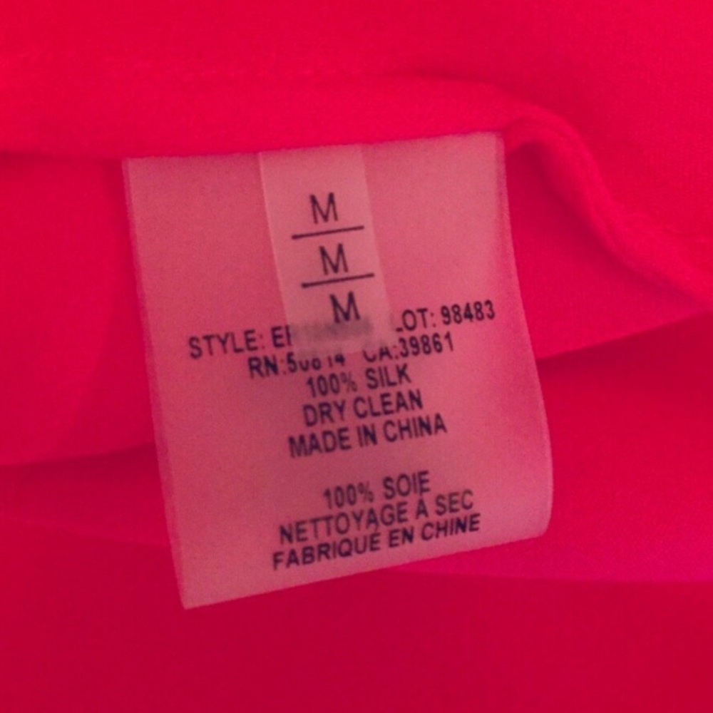 Elie Tahari Lindy Silk Blouse Pink Cold Shoulder - Picture 6 of 8